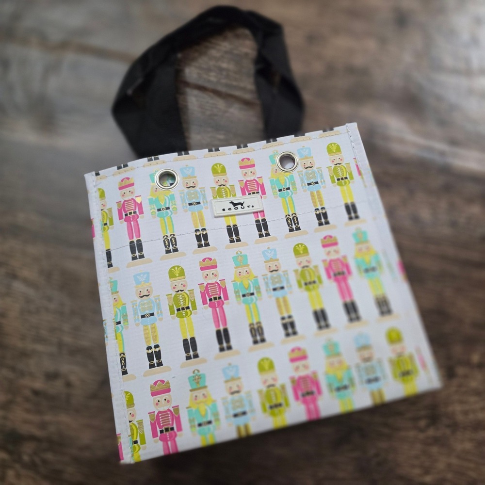 SCOUT Tiny Package Gift Bag Women‎ Small Multicolor Nutcracker Holiday Tote